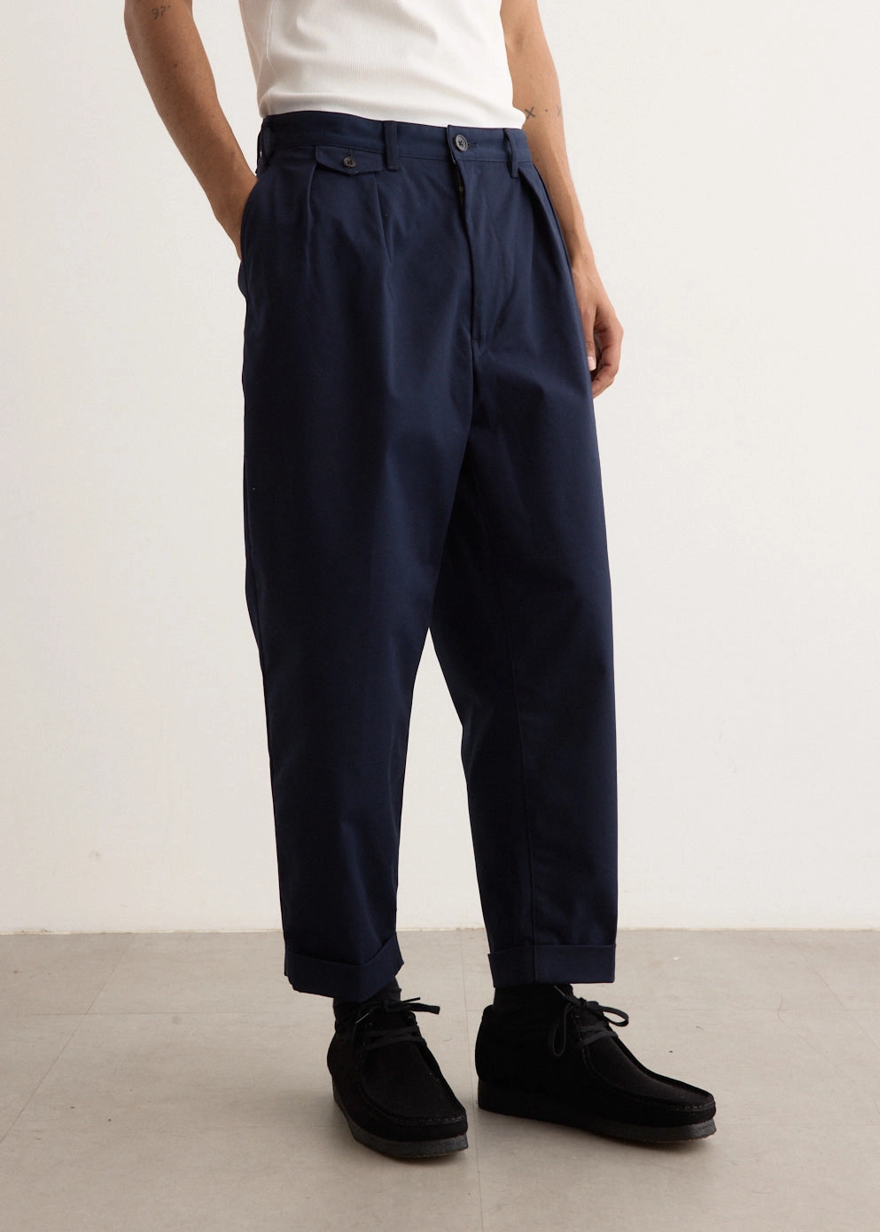 2 Pleats Twill Pants