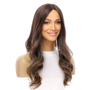20" Onyx Silk Top Topper Dark Brown Balayage