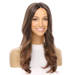 20" Onyx Silk Top Topper Dark Brown Ombre
