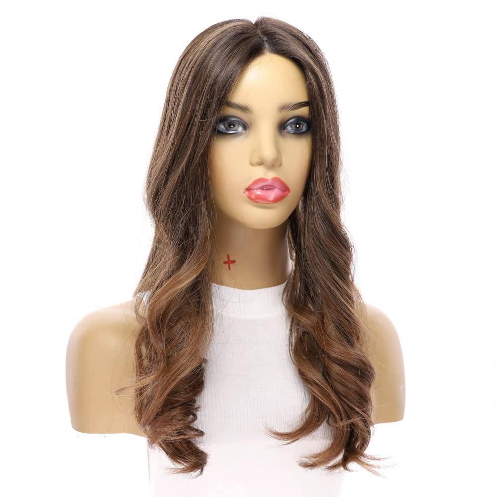 20" Onyx Silk Top Topper Dark Brown Ombre