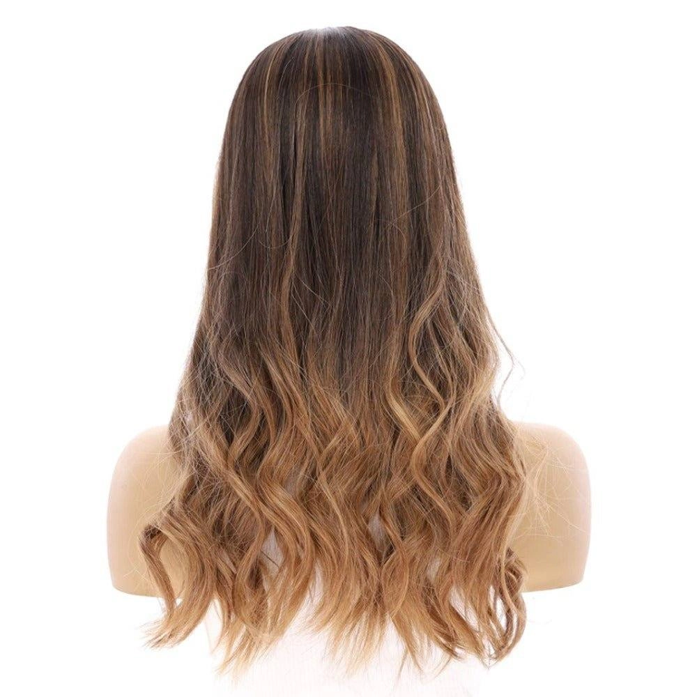 20" Onyx Silk Top Topper Medium Brown Ombre