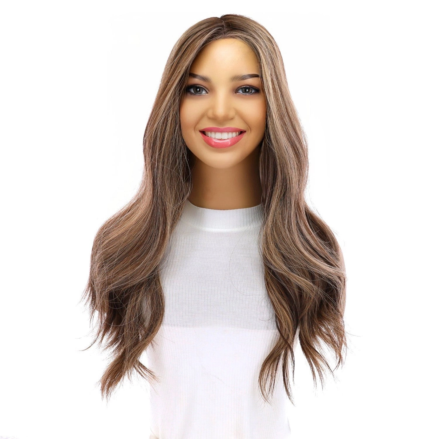 20" Onyx Silk Top Topper Medium Brown w/ Highlights