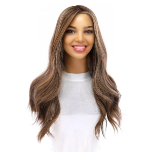 20" Onyx Silk Top Topper Medium Brown w/ Highlights