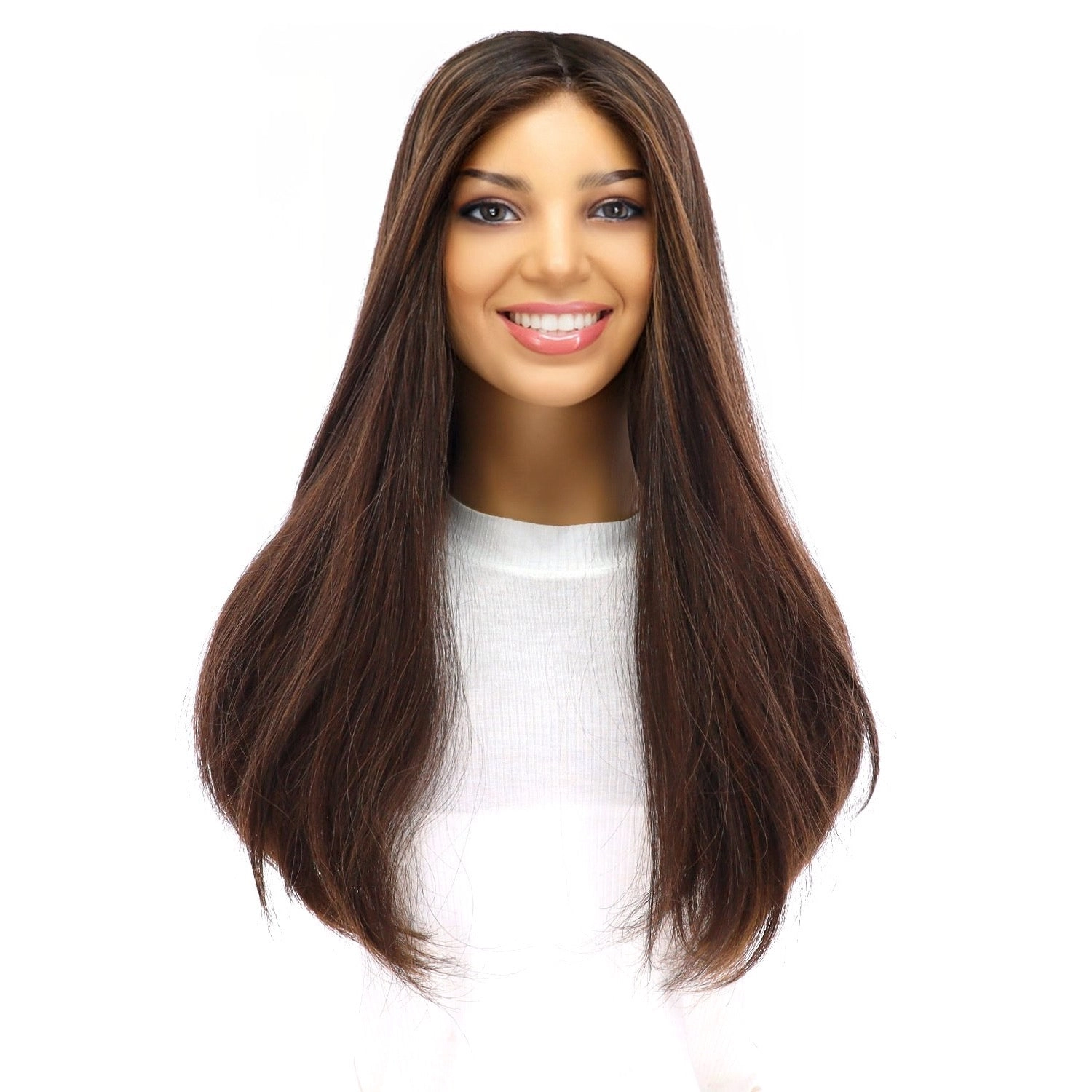 20" Onyx Silk Top Topper Soft Black w/ Highlights