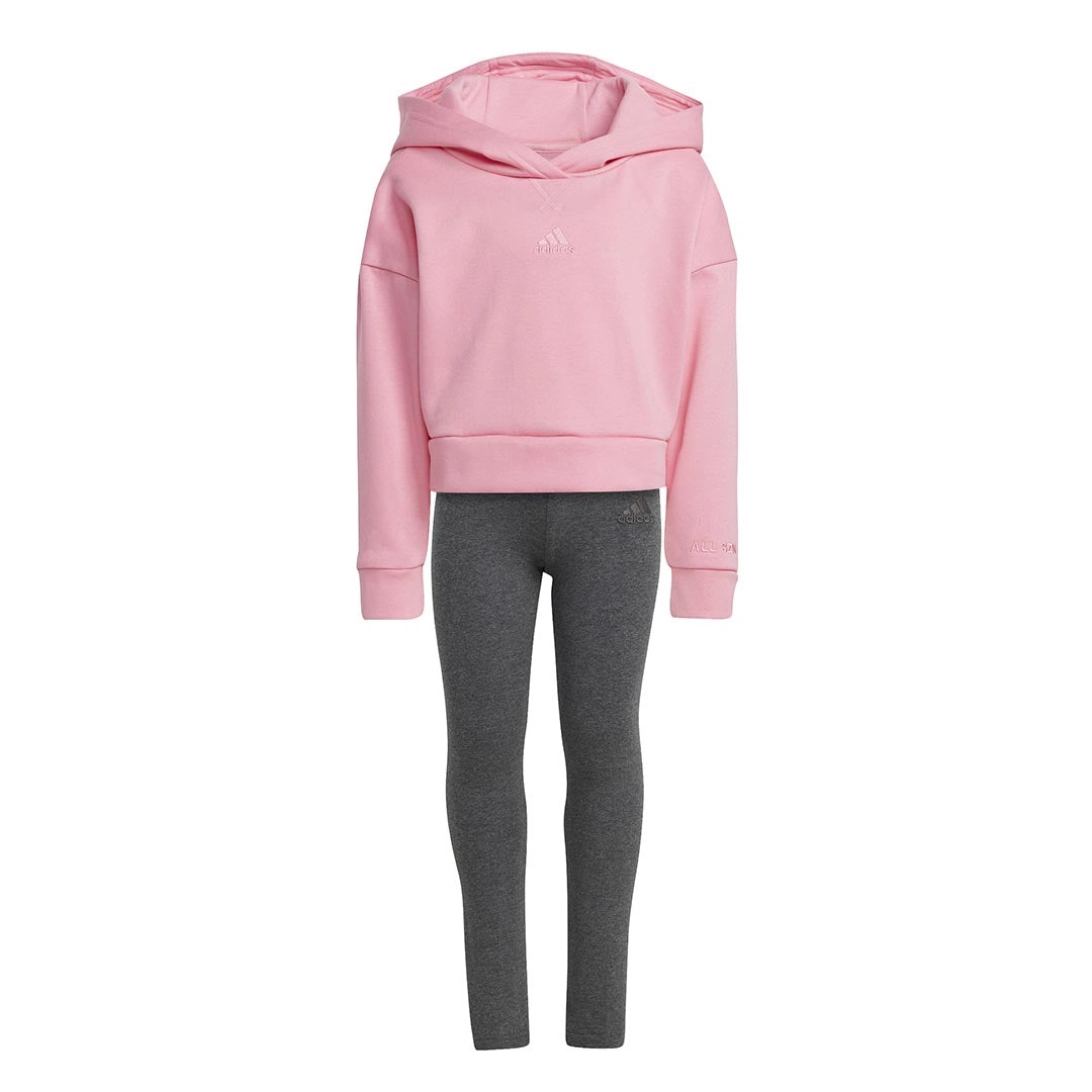 adidas - Girls' (Toddler & Junior) Hooded Fleece and Leggings Set (HN3475)