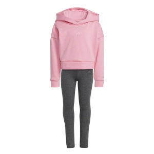 adidas - Girls' (Toddler & Junior) Hooded Fleece and Leggings Set (HN3475)
