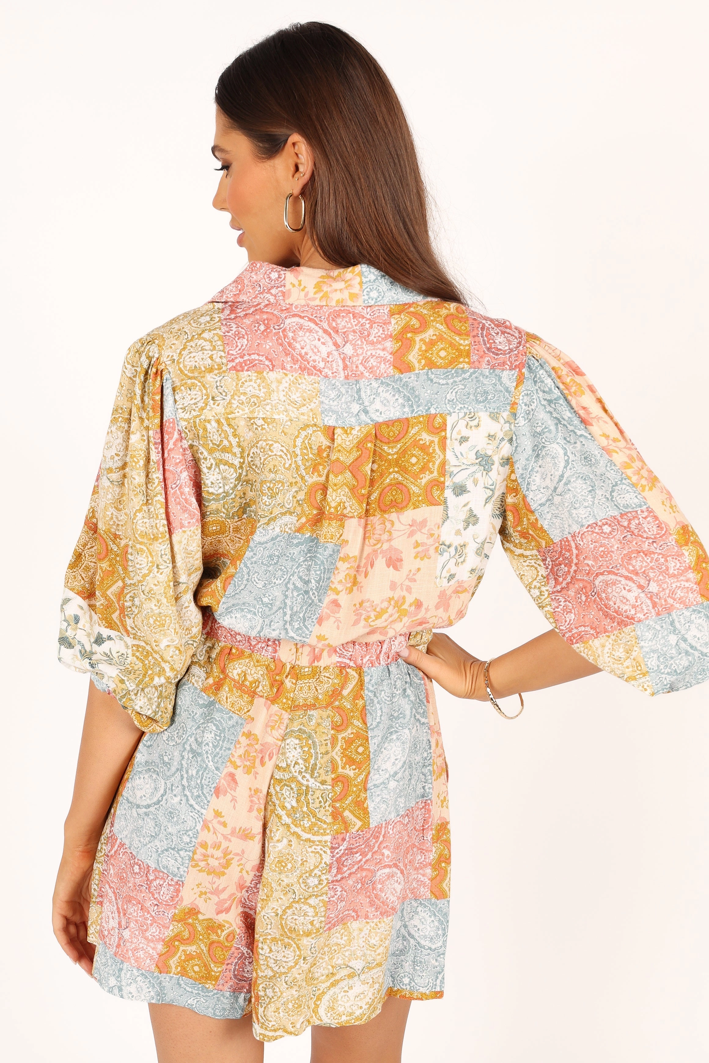 Annie Linen Playsuit - Multi