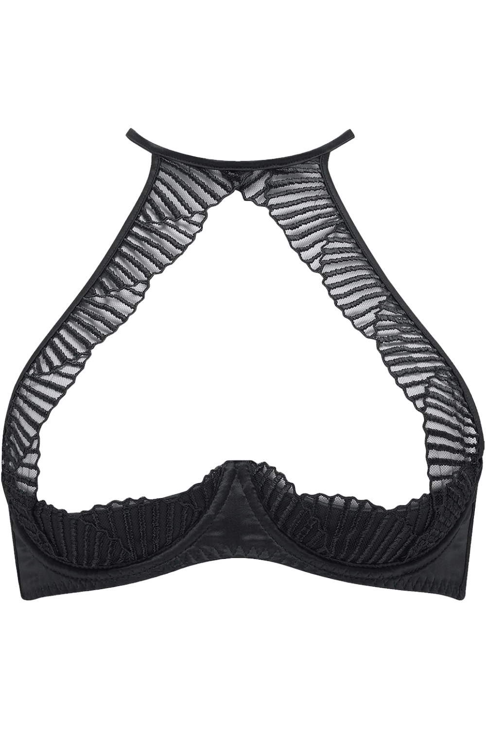Athena Quarter Cup Bra Black