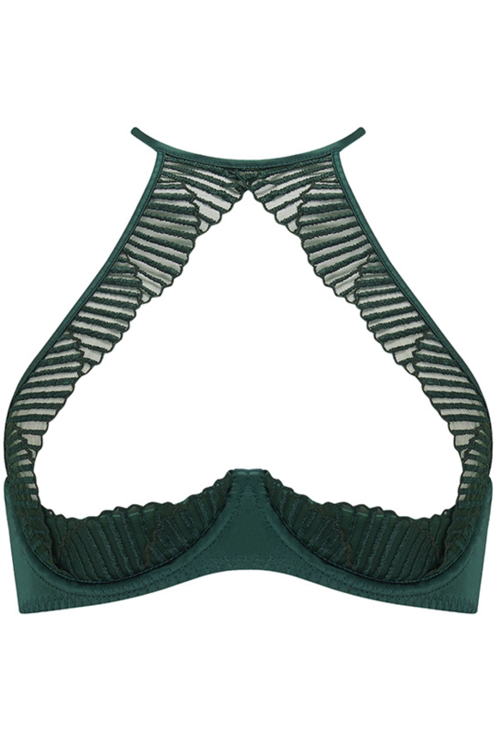 Athena Quarter Cup Bra Green, Size S (UK 8-10)