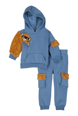 Baby Boys 0-9M Bear Graphic Hoodie Set