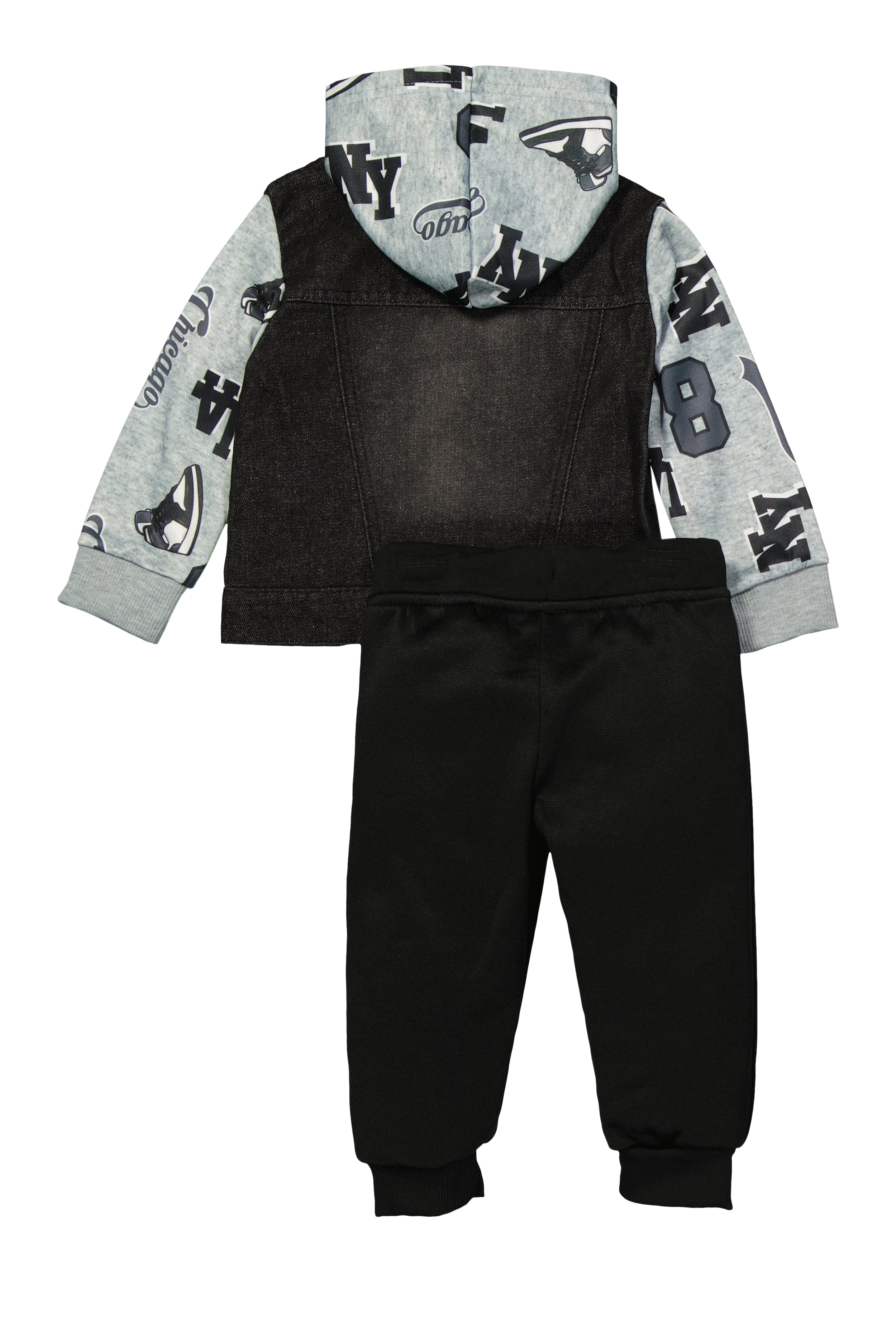 Baby Boys 12-24M Denim Hooded Jacket and Joggers