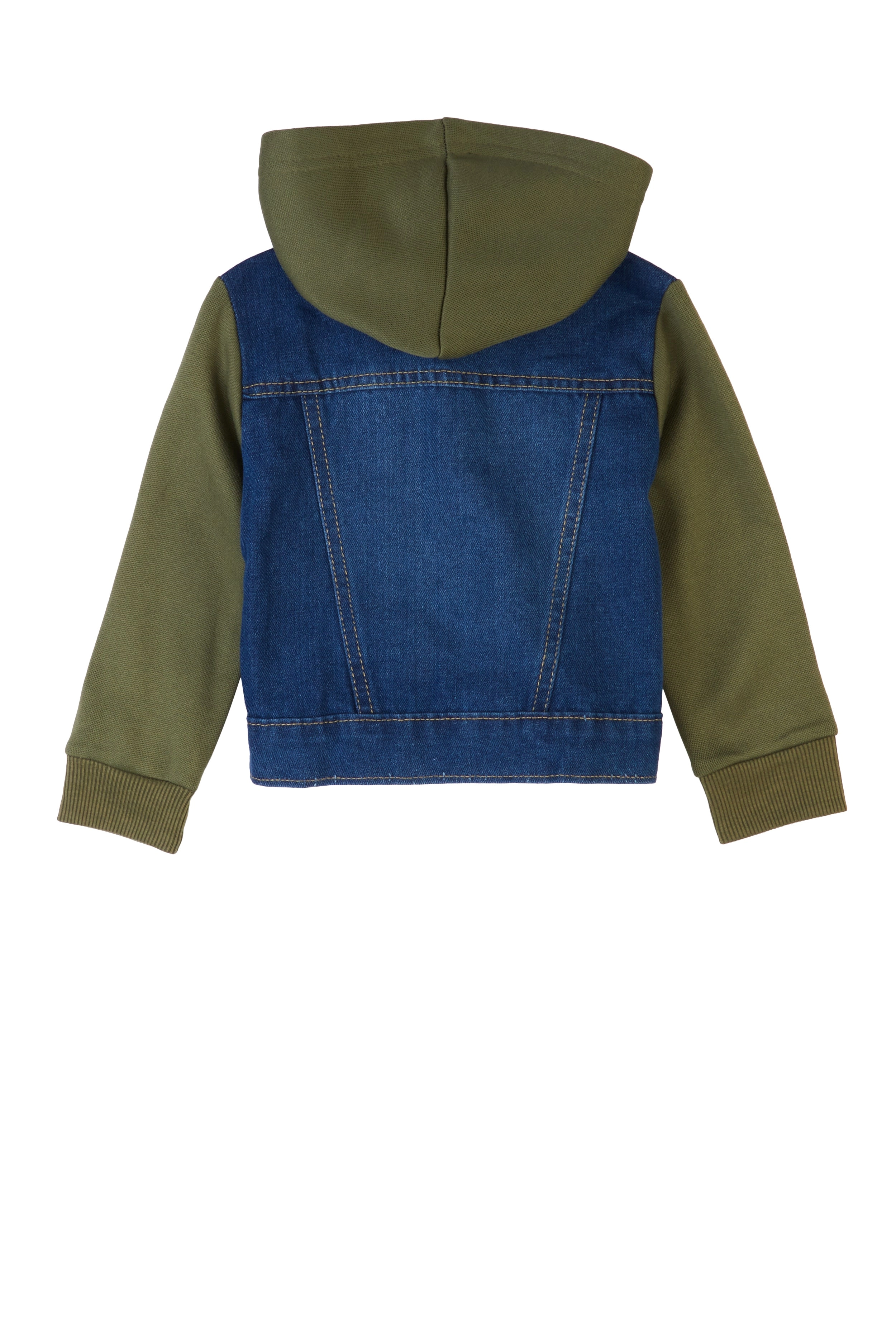 Baby Boys 12-24M Fleece Lined Hooded Denim Jacket