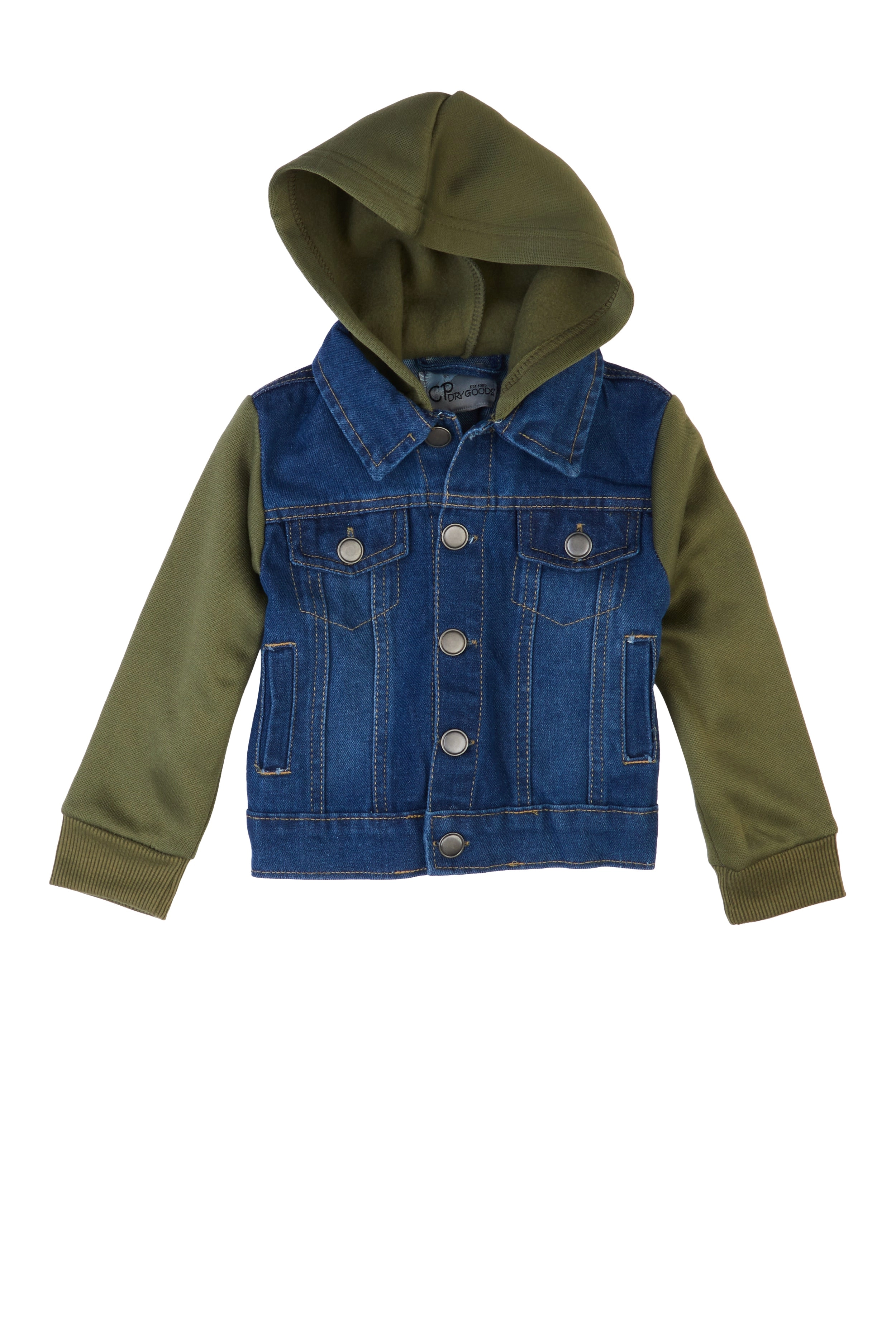 Baby Boys 12-24M Fleece Lined Hooded Denim Jacket