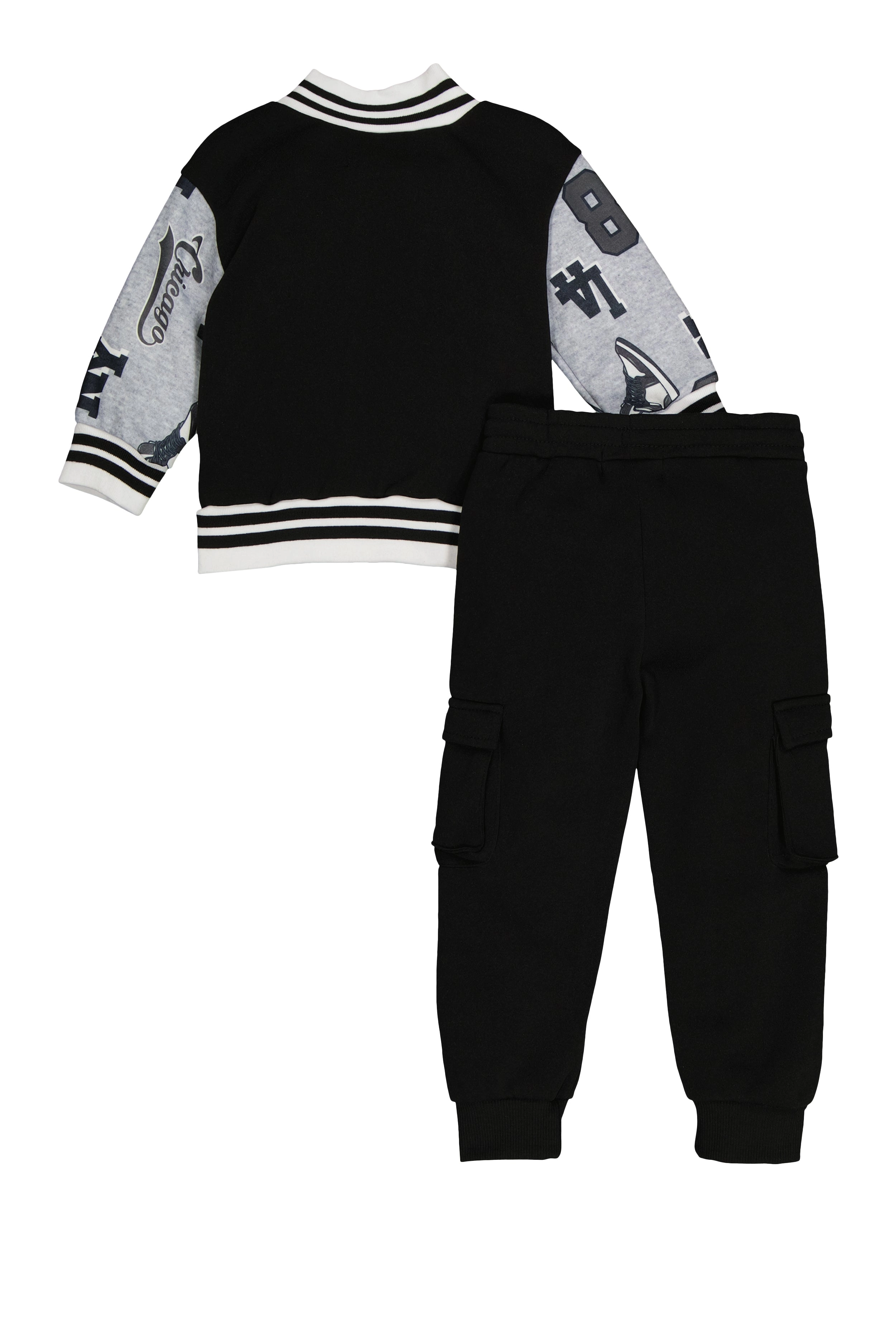 Baby Boys 12-24M GOAT Chenille Graphic Varsity Jacket and Joggers