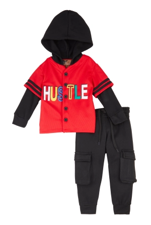 Baby Boys 12-24M Hustle Jersey Hoodie and Joggers