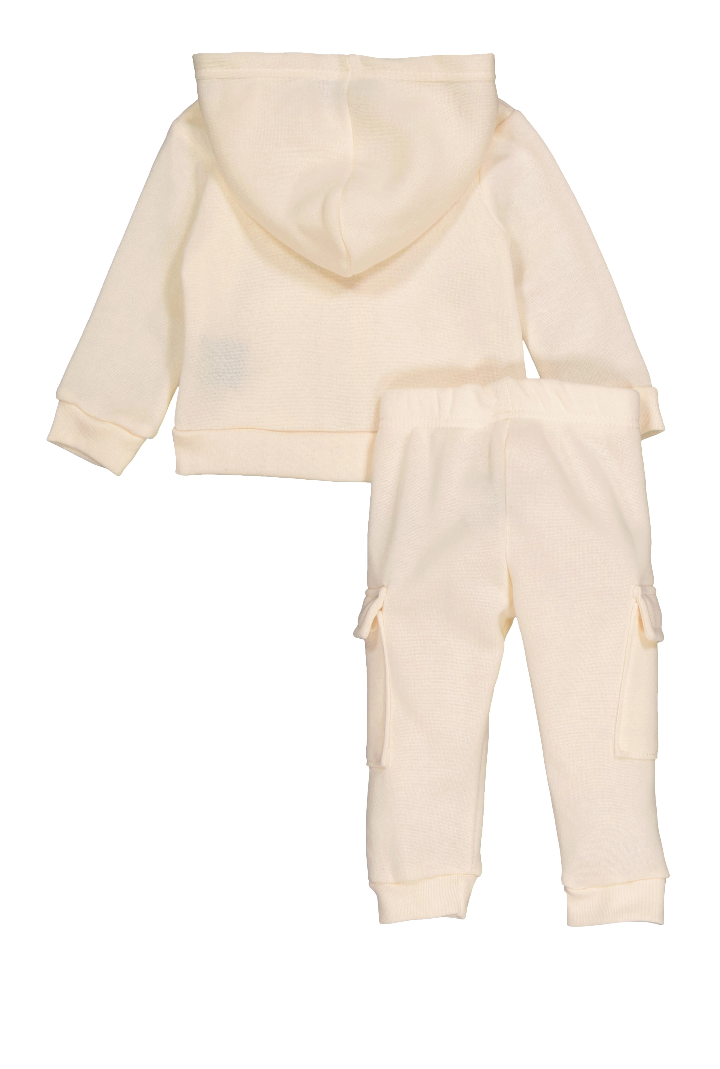 Baby Girls 0-9M Bear 3D Foil Screen Graphic Hoodie and Joggers