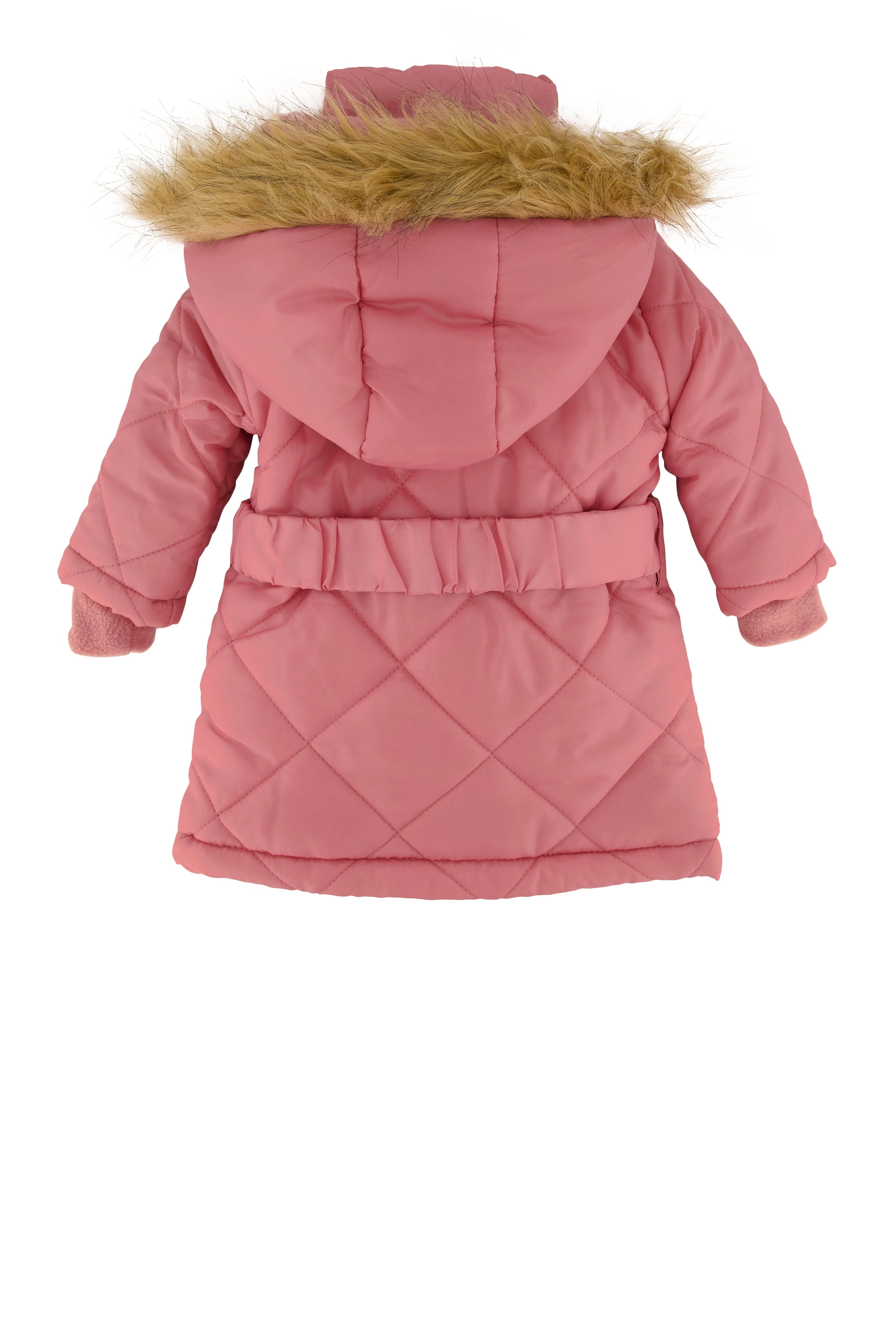 Baby Girls 12-24M Belted Long Puffer Jacket