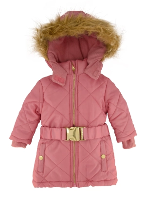 Baby Girls 12-24M Belted Long Puffer Jacket
