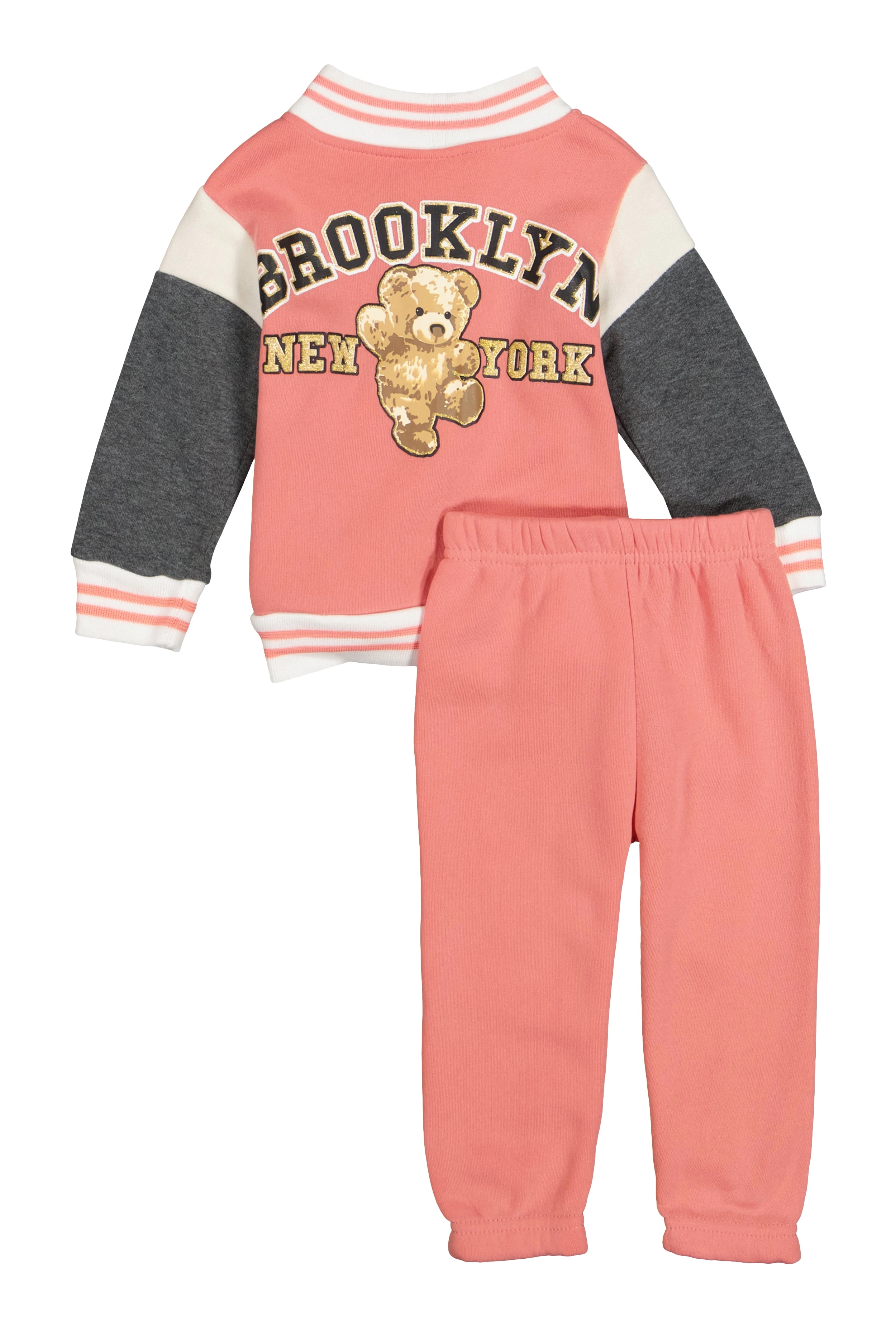 Baby Girls 12-24M Brooklyn New York 98 Bear Jacket and Sweatpants