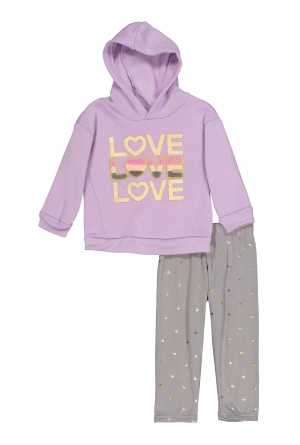 Baby Girls 12-24M Chenille Love Graphic Hoodie and Leggings