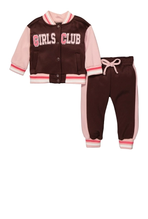 Baby Girls 12-24M Girls Club Varsity Jacket and Joggers