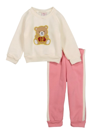 Baby Girls 12-24M Love Bear Sweatshirt and Sweatpants