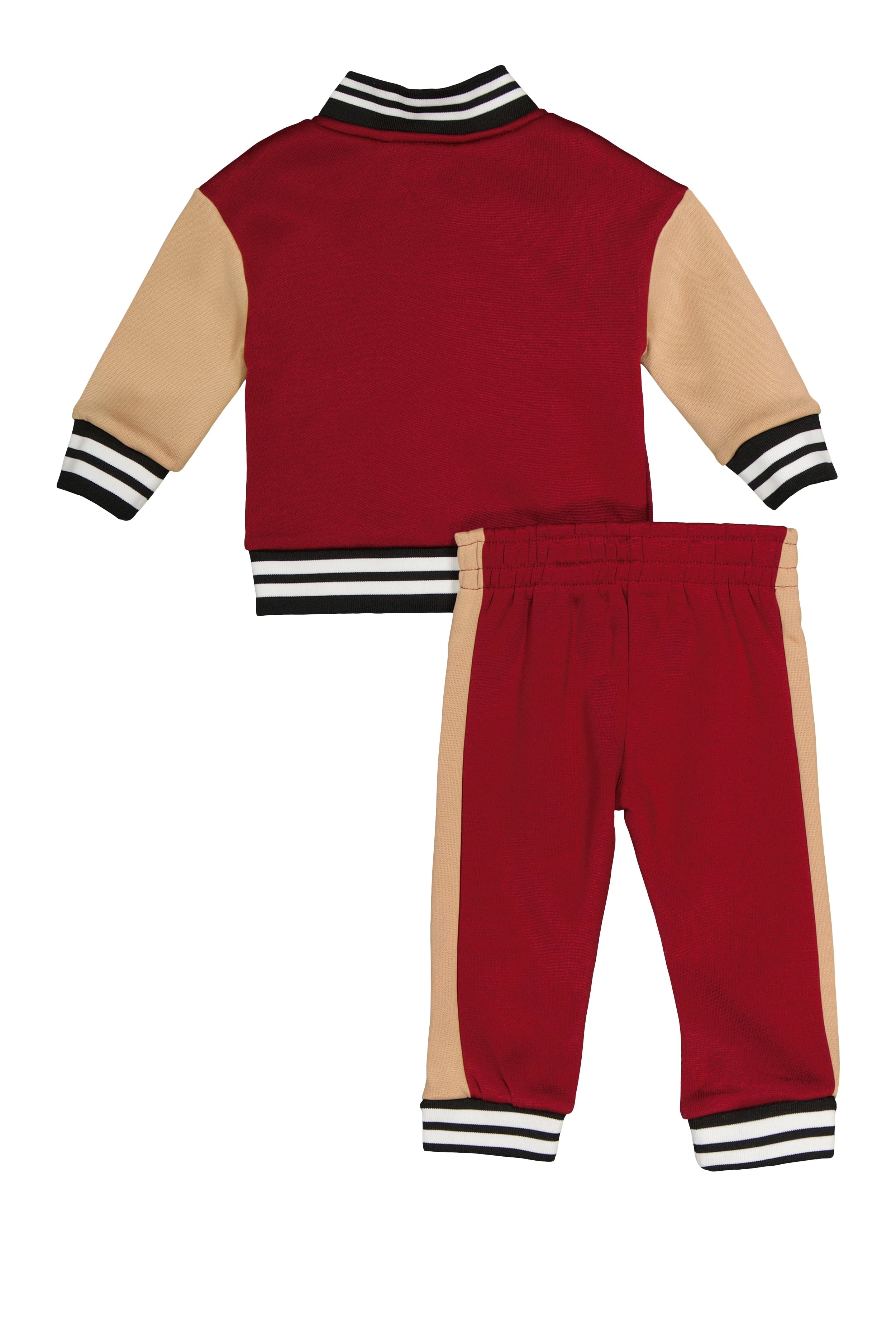 Baby Girls 12-24M Love Graphic Varsity Jacket and Joggers