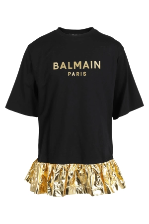 Balmain Kids Logo Printed Crewneck T-Shirt Dress