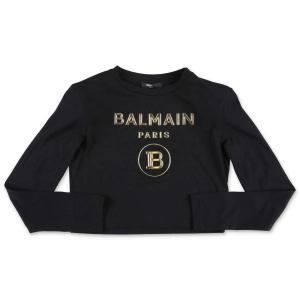 Balmain Kids Logo Printed Crewneck T-Shirt