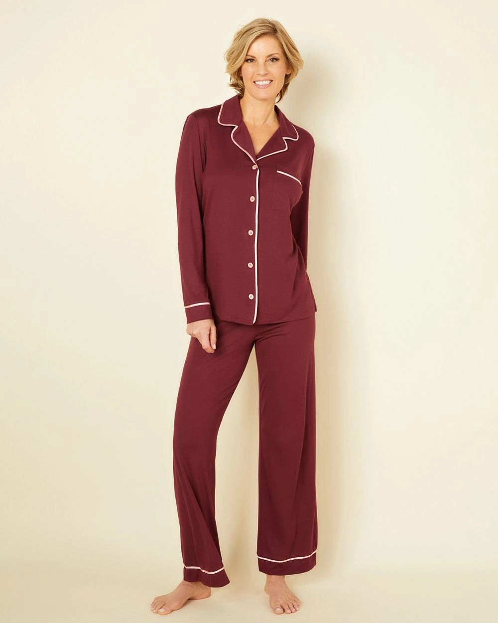 Bella Relaxed Long Sleeve Top and Pant Pajama Set
