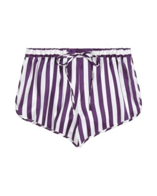 Berry Stripe Sport Shorts