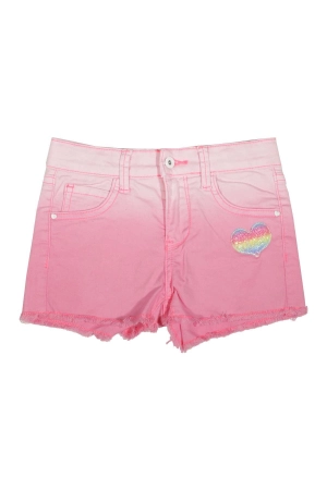 Billieblush Heart Patch Two-Tone Denim Shorts