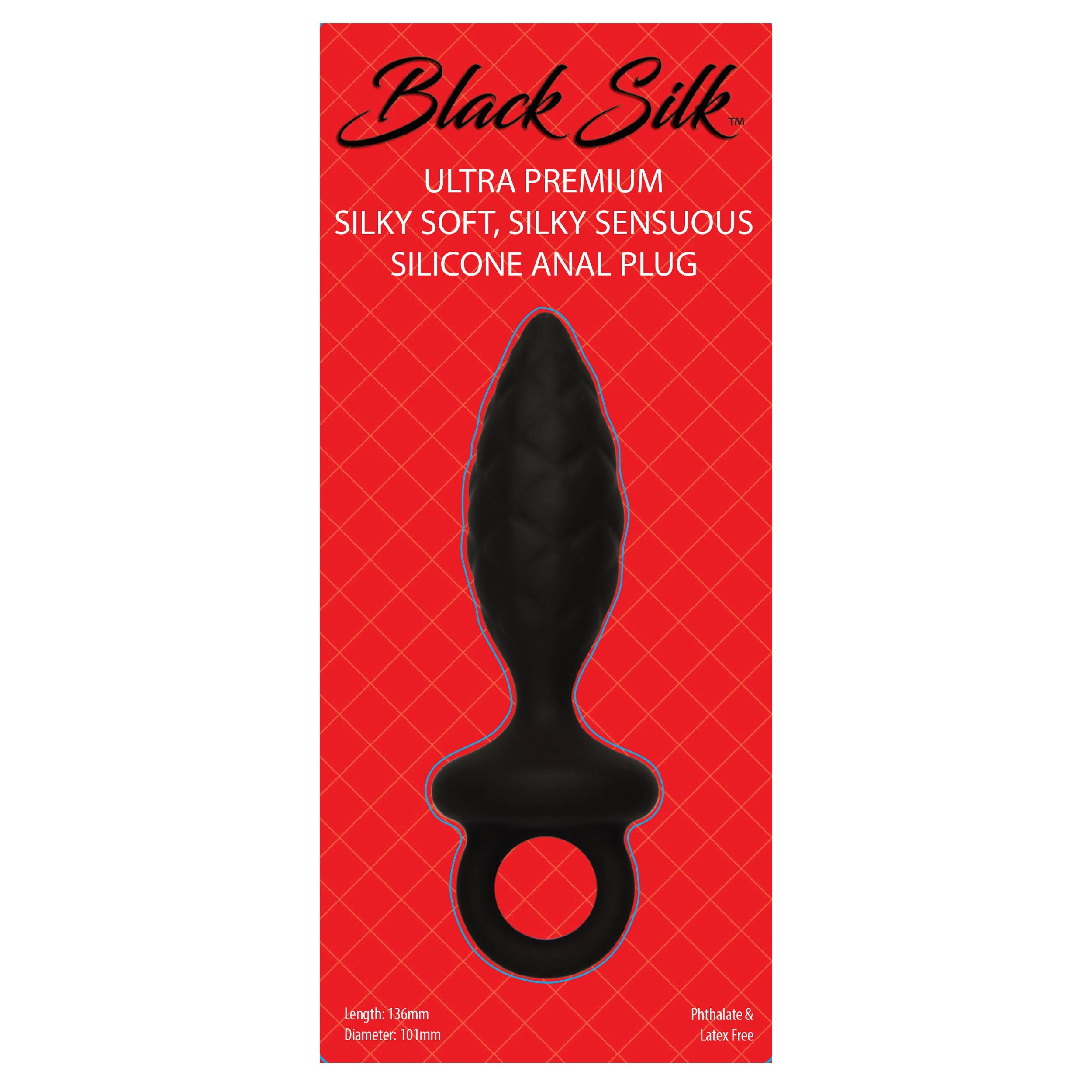 Black Silk Medium Anal Plug