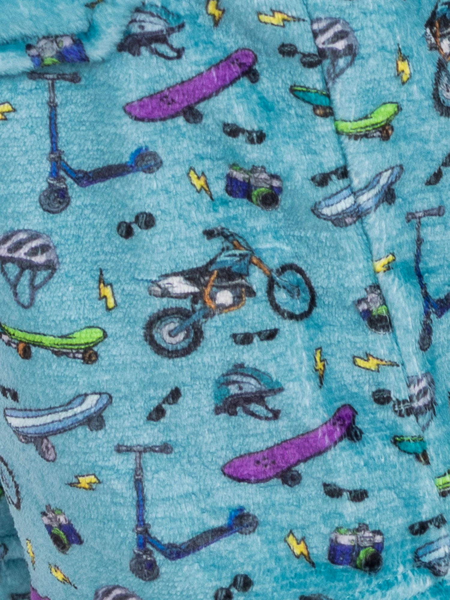Boy's Bike and Skate Plush Loungewear Pant