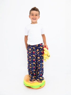 Boy's Burger and Fries Plush Loungewear Pant