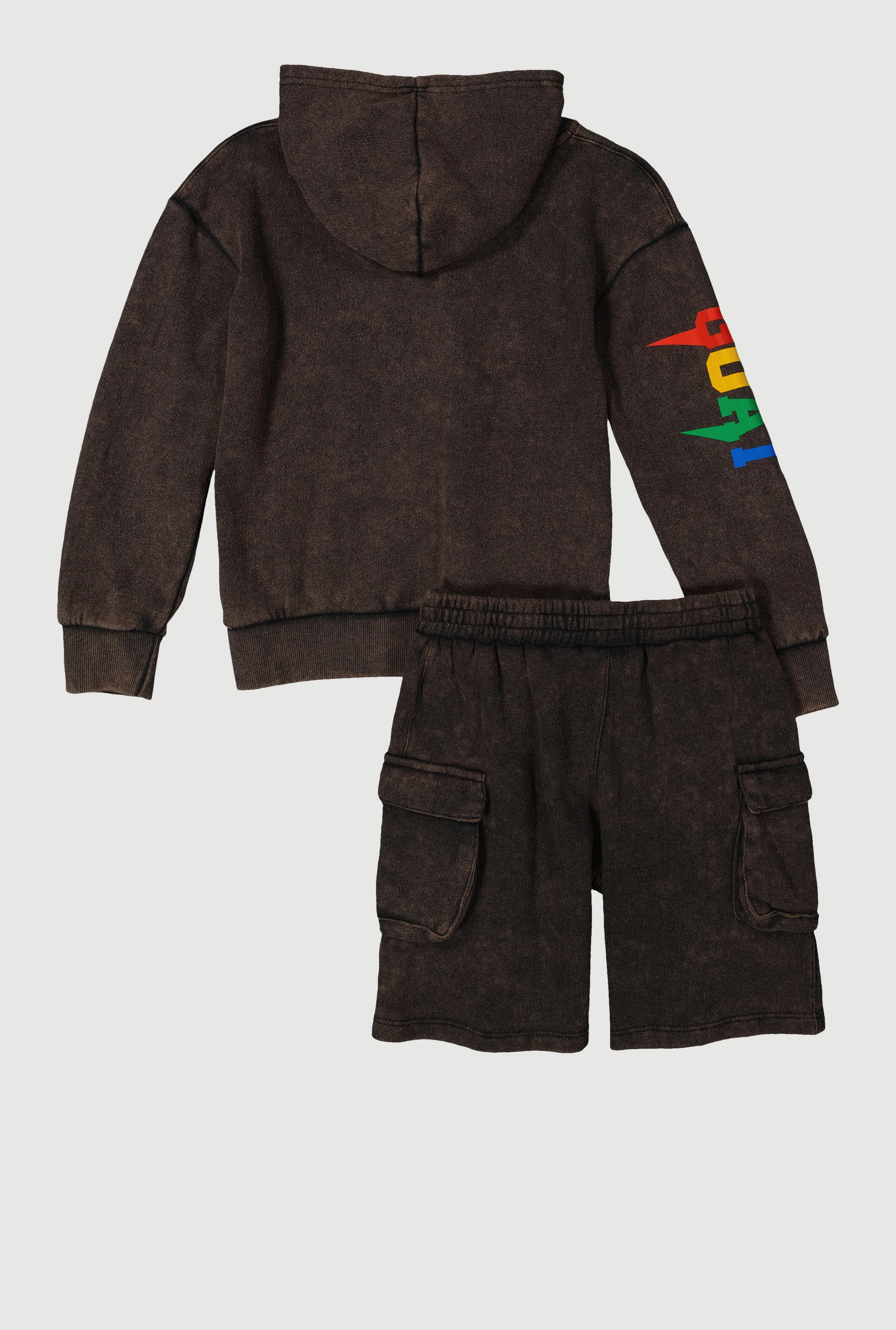 Boys GOAT Graphic Hooded Sweatshirt and Shorts