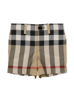Burberry Kids Check Pattern Tailored Shorts