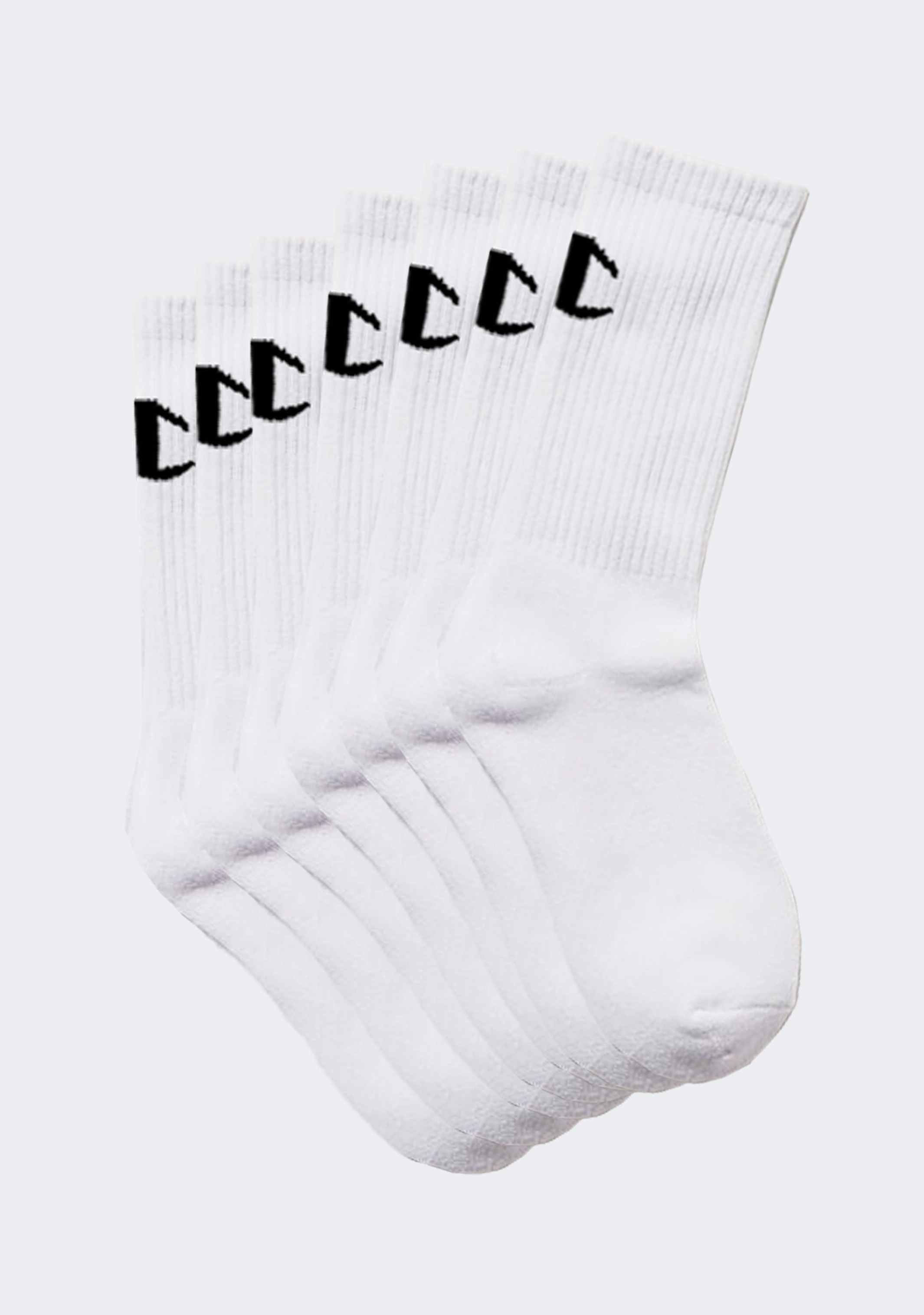 Champion Adult Crew Socks White (7 Pack)
