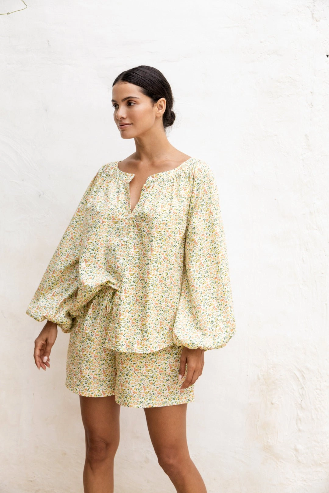 Claire Lounge Set - Cotton - Floret Green