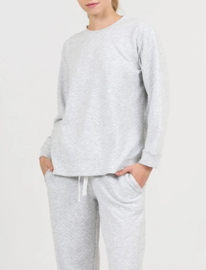 Cosy Quilted Crew Neck Long Sleeve Pullover