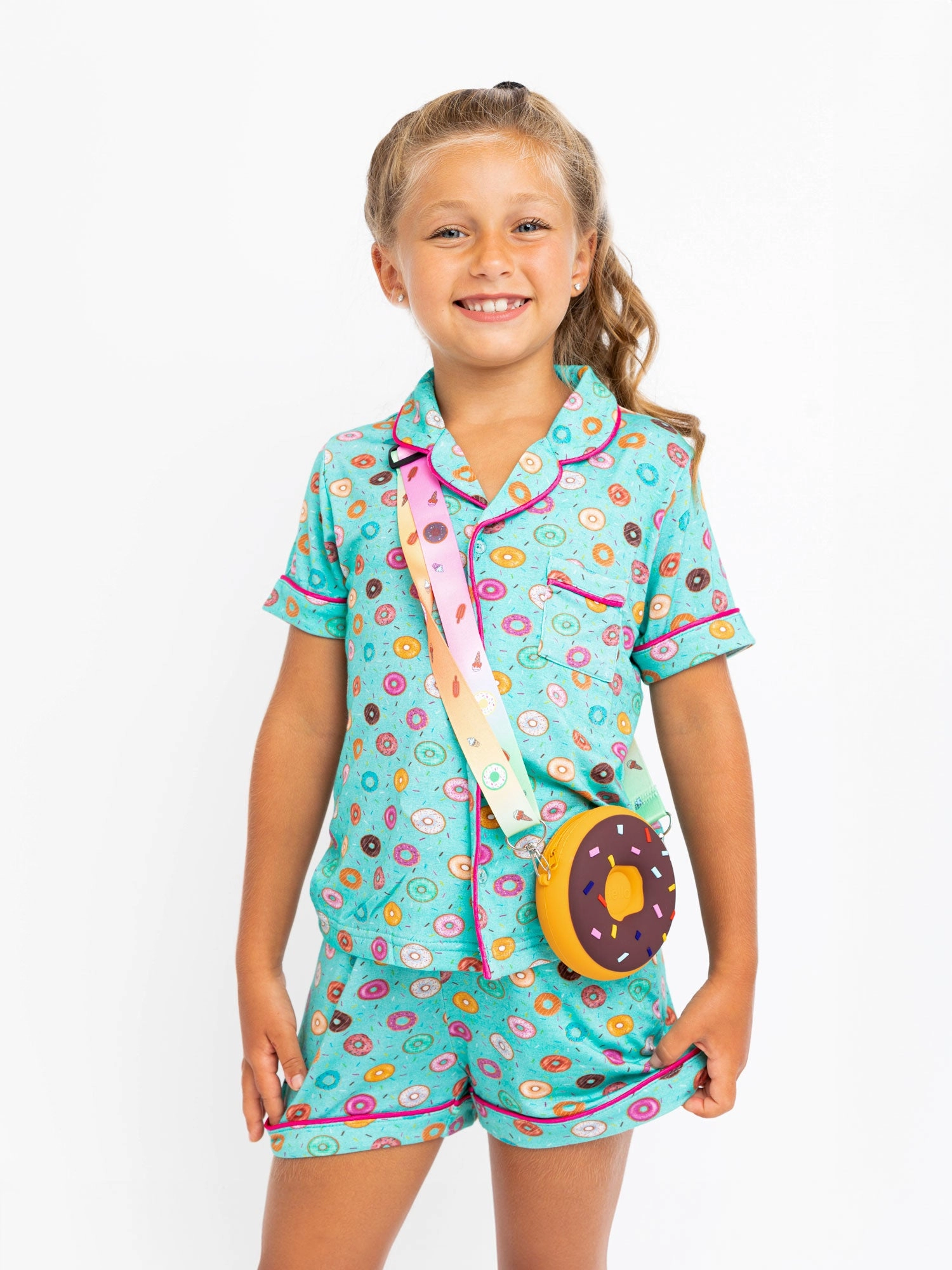 Donuts Short Sleeve Pajama Set
