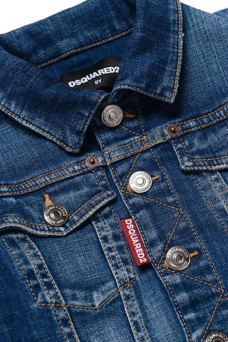 Dsquared2 Kids Distressed Button-Up Denim Jacket