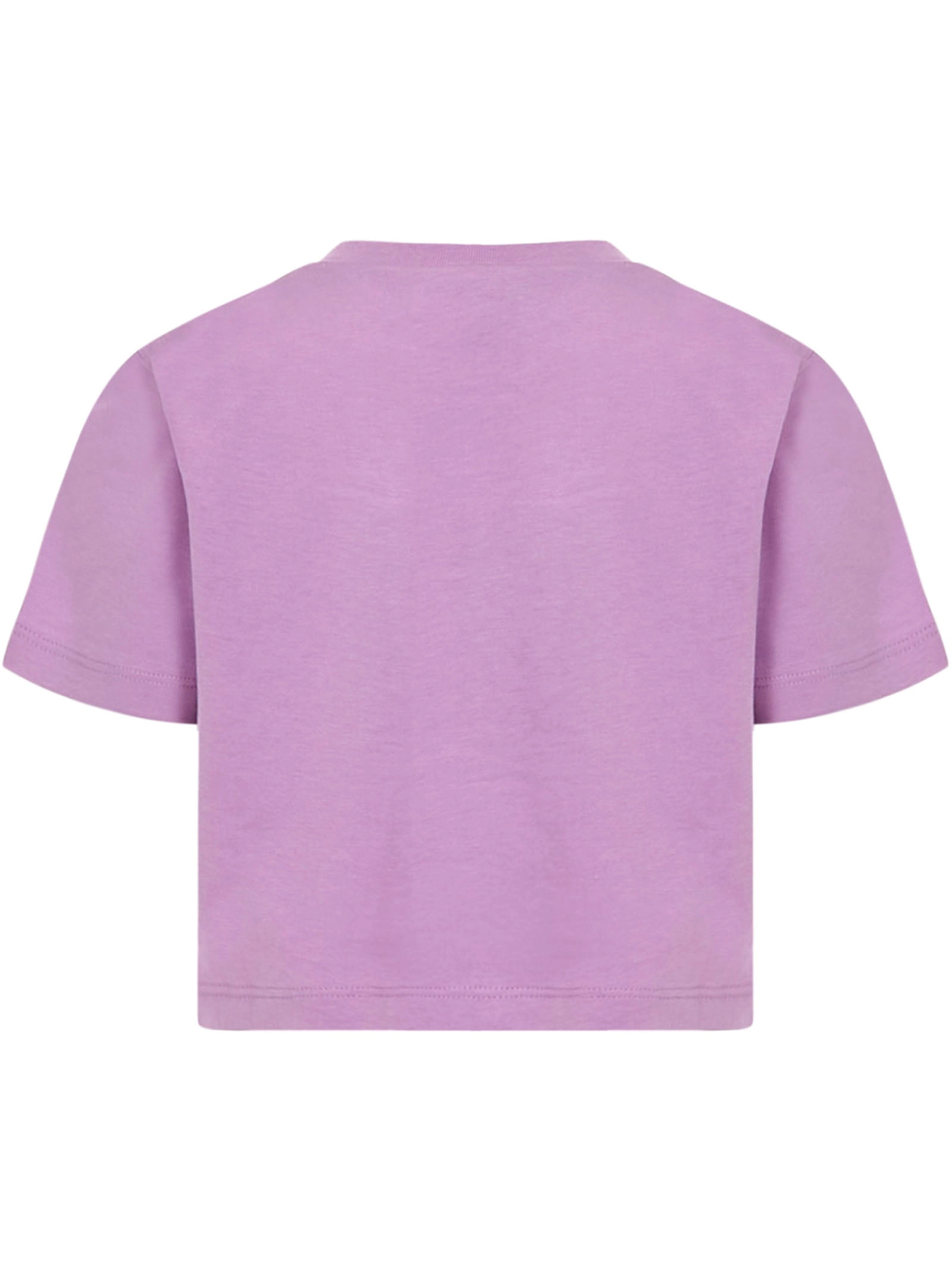 Dsquared2 Kids Logo Printed Crewneck Cropped T-Shirt