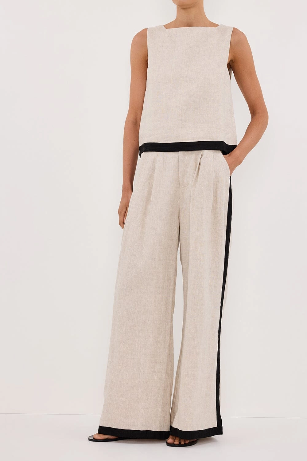 EBONY NATURAL LINEN PANT