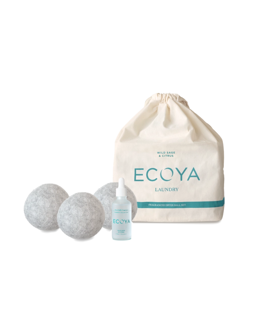Ecoya Wild Sage & Citrus Fragranced Dryer Ball Set
