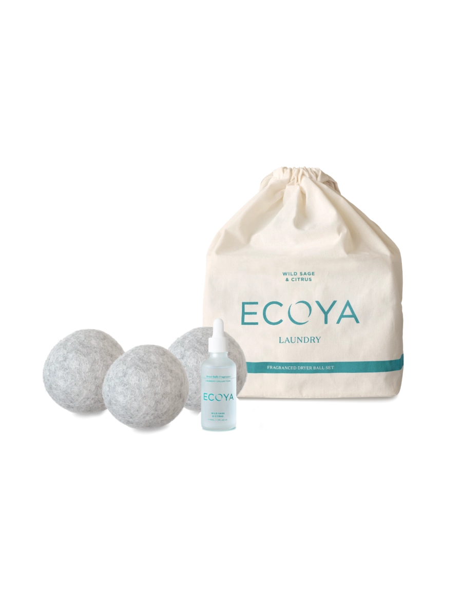 Ecoya Wild Sage & Citrus Fragranced Dryer Ball Set