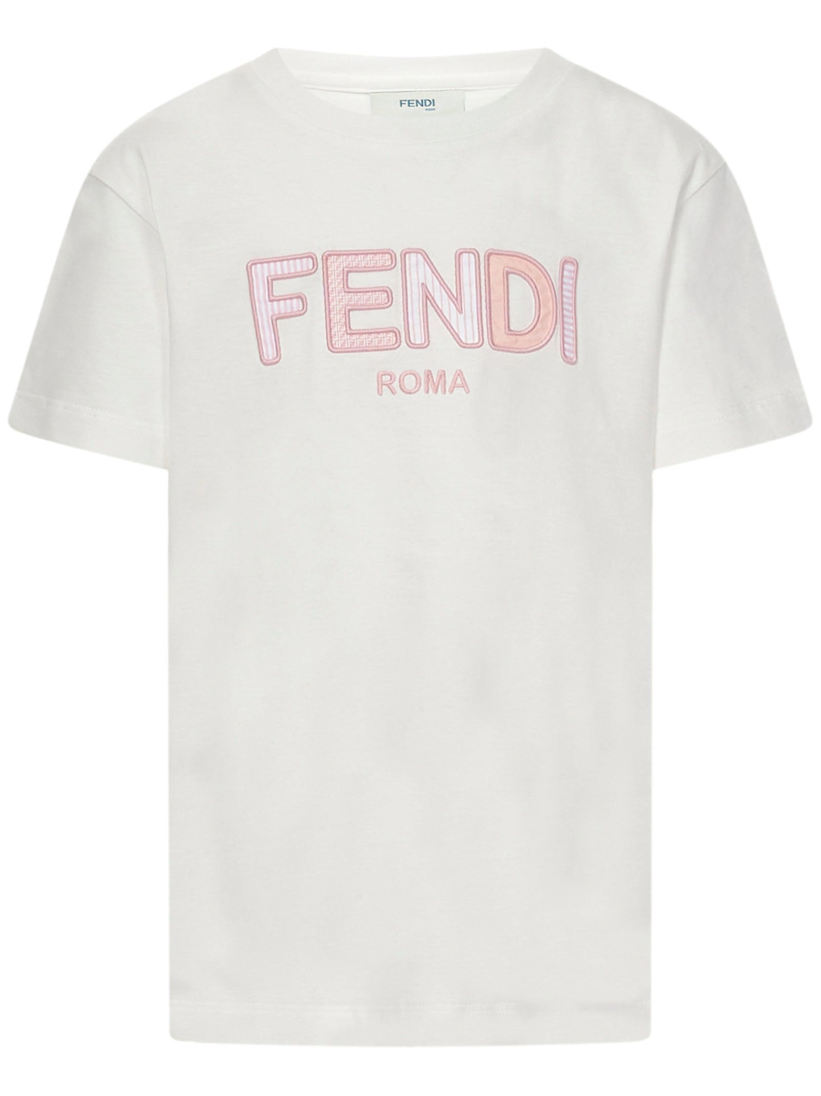 Fendi Kids Logo Patch Crewneck T-Shirt
