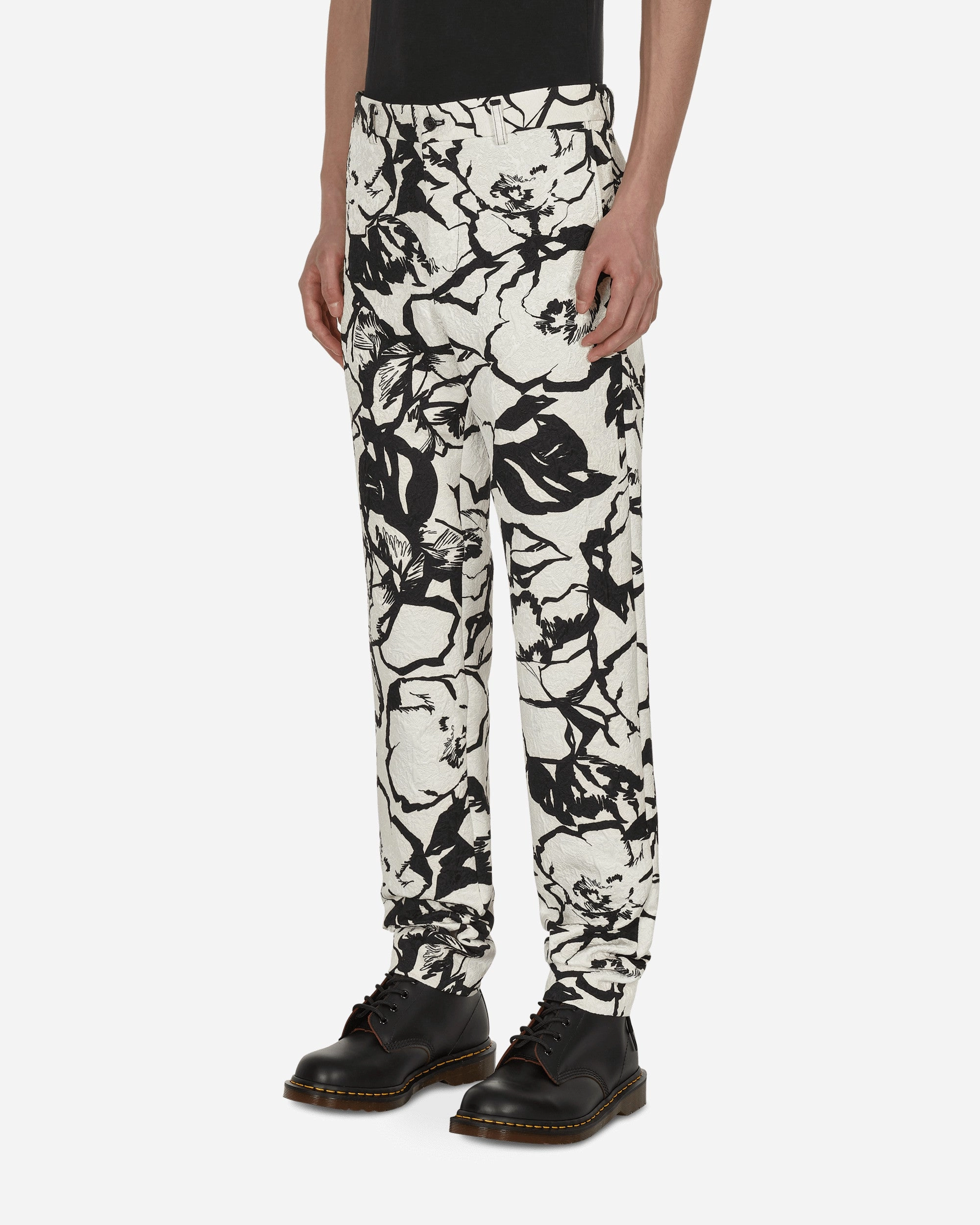 Floral Trousers White