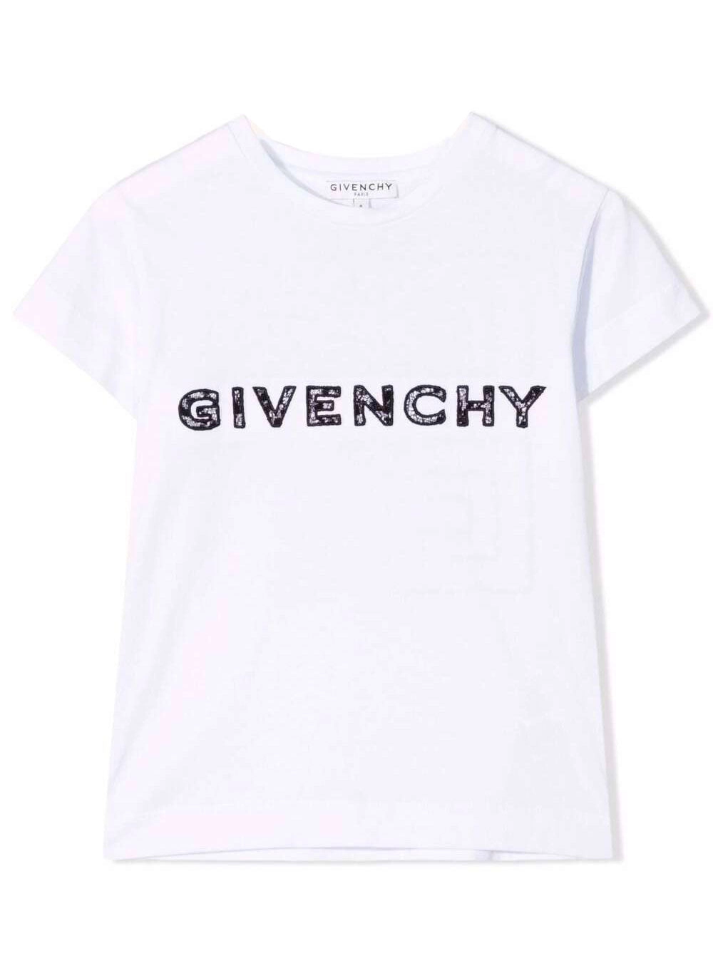 Givenchy Kids Logo Embellished Crewneck T-Shirt