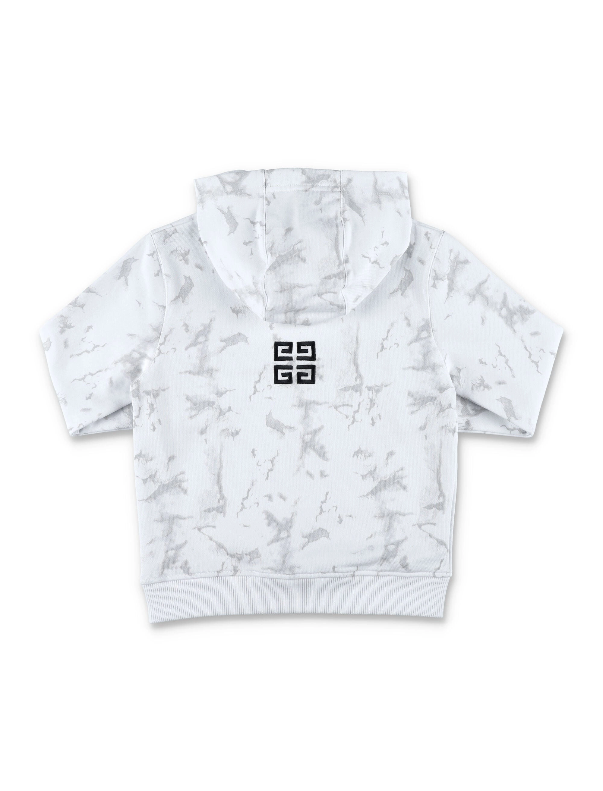 Givenchy Kids Logo Embroidered Marbled Printed Hoodie